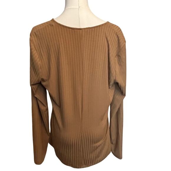 BANANA REPUBLIC | Women’s Long Sleeve Shirt Brown Sugar Wrap Style | Large - Picture 2 of 4